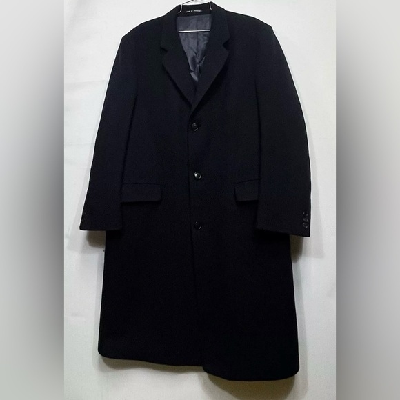 Smiths Bermuda Mens Cashmere Trench Over Coat Size 44 Large Long England - Picture 4 of 7